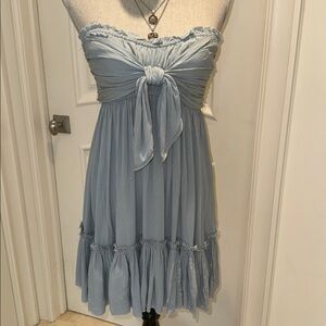 Vici Sky Blue Smocked Dress